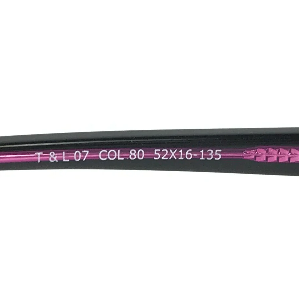 Truth & Love T&L 07 COL 80 Eyeglasses Frames Black Purple Cat Eye Full Rim 135